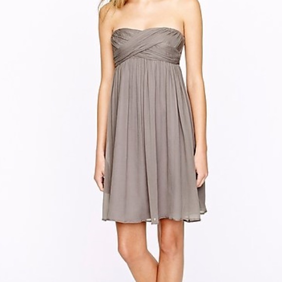 NWT J. Crew Salmon Taryn Dress Silk Chiffon Sz 2 - Picture 8 of 8